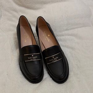 Kate Spade Elegant Black Leather Loafers